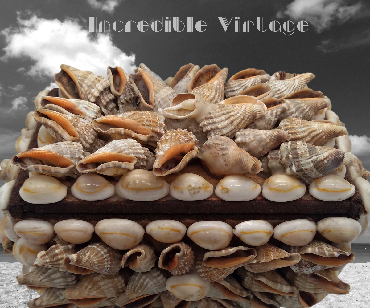 Vintage Mid-century Modern Brass Clam Shell Box  Seashell Brass Trinket  Box — Mi Casita Collection